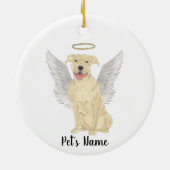 ファウンタンピットブルスタフィー悔やみや弔慰メモリアル セラミックオーナメント (裏面)