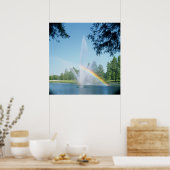 ファウンテンとレインボーは森林公園 ポスター (キッチン)