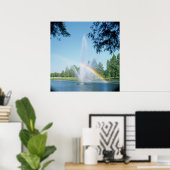 ファウンテンとレインボーは森林公園 ポスター (ホームオフィス)