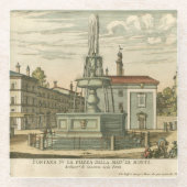 ファウンテンインタウンイタリアンスクエアバイファルダ ガラスコースター (正面)