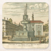 ファウンテンインタウンイタリアンスクエアバイファルダ スクエアペーパーコースター (正面)