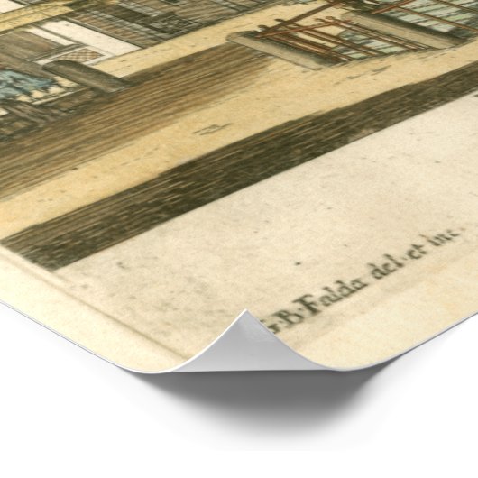 ファウンテンインタウンイタリアンスクエアバイファルダ ポスター (角)