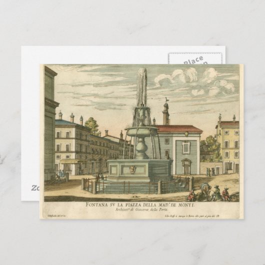 ファウンテンインタウンイタリアンスクエアバイファルダ ポストカード (正面/裏面)