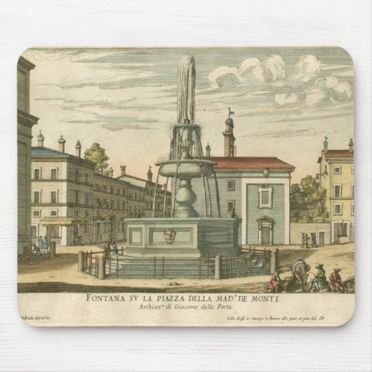 ファウンテンインタウンイタリアンスクエアバイファルダ マウスパッド (正面)