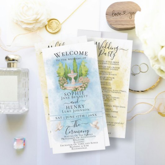 ファウンテンエレガントドーブラグジュアリー結婚式 プログラム