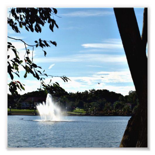 ファウンテンオンレイク鏡オン フォトプリント            (正面)