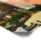 ファウンテンスクエア、シンシナティ、オハイオヴィンテージ ポスター (角)