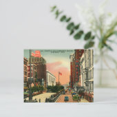 ファウンテンスクエア、シンシナティ、オハイオヴィンテージ ポストカード (スタンド正面)