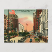 ファウンテンスクエア、シンシナティ、オハイオヴィンテージ ポストカード (正面)