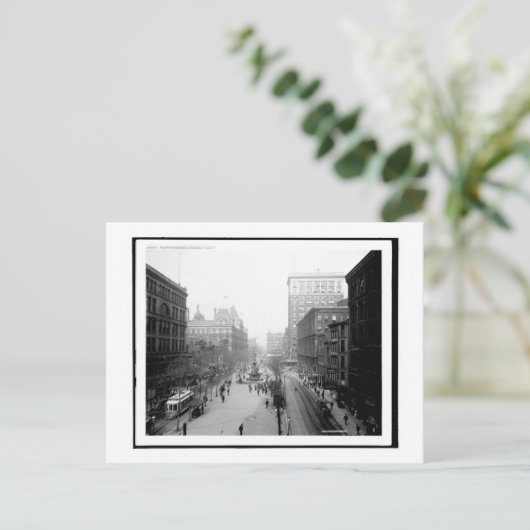 ファウンテンスクエア、シンシナティ、オハイオヴィンテージ ポストカード (スタンド正面)