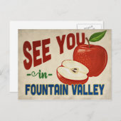 ファウンテンバレーCalifornia Apple - Vintage Travel ポストカード (正面/裏面)