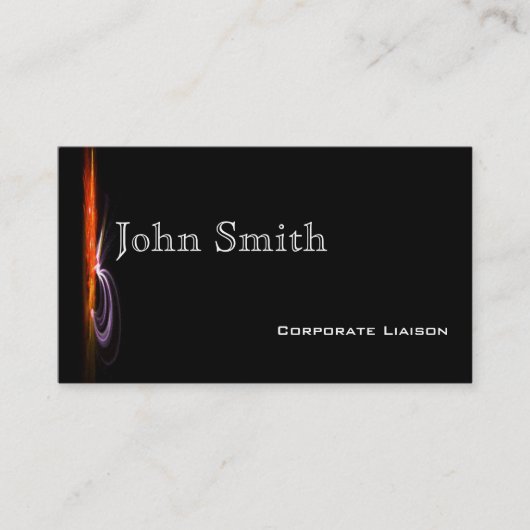 ファウンテンモダンオレンジ標準ビジネスカード 名刺 (正面)