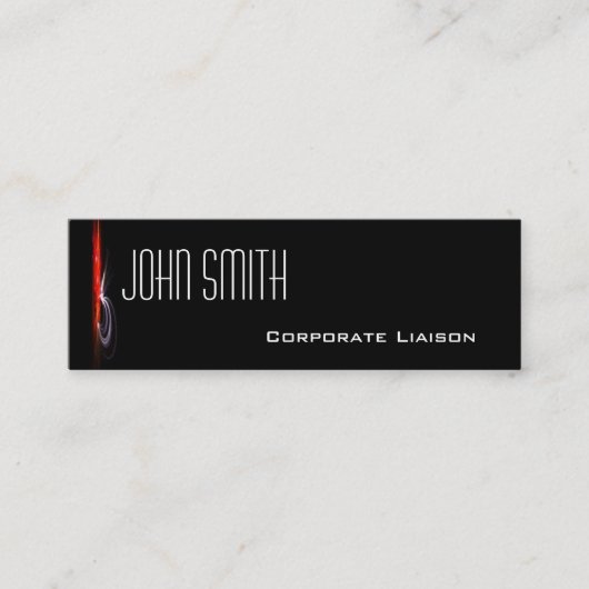 ファウンテンレッドモダンスキニービジネスカード スキニー名刺 (正面)