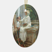 ファウンテンヴィラトルロニアフラスカティ，イタリア セラミックオーナメント (左)