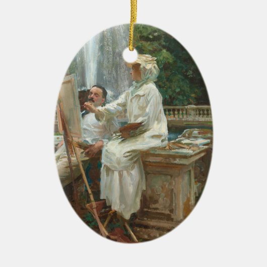 ファウンテンヴィラトルロニアフラスカティ，イタリア セラミックオーナメント (正面)