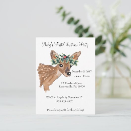 ファウンディアクリスマスパーティー招待状 招待状 (スタンド正面)