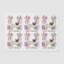 ファウンプグドッグパカラフルステルハッピーバースデー