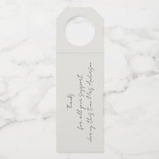 ファエレガントンカスタムズのクリスマス企業の ボトルネックタグ (裏面)