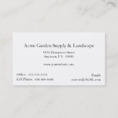 ファエレガントン花名刺 名刺 (裏面)