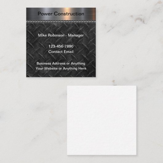 ファククールター建築名刺 スクエア名刺 (正面/裏面)