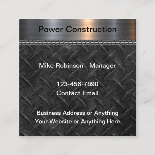 ファククールター建築名刺 スクエア名刺 (正面)