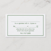 ファクシミリが付いているKathyカード# 予約カード (裏面)