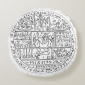 ファクシミリ2 Hypocephalusの枕 ラウンドクッション (正面)