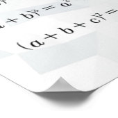 ファクタリングと製品の多項式 – 数学ポスター ポスター (角)