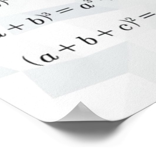 ファクタリングと製品の多項式 – 数学ポスター ポスター (角)