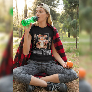 ファクトチェックを先に、議論は後に 花柄トラデザイン Tシャツ