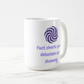 ファクトチェック:あなたの妄想が示されている コーヒーマグカップ (正面右)