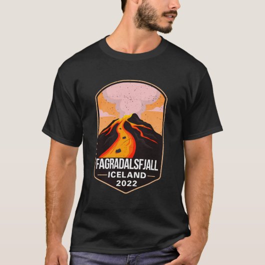 ファグラダルスファル山の火山アイスランド20 Tシャツ (正面)