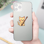 ファゴットと猫のイラスト シール (スマートフォン)