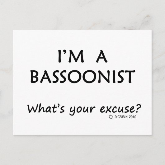 ファゴット奏者の言い訳 ポストカード (正面)