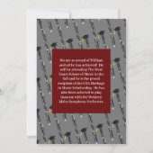 ファゴット奏者 卒業パーティー 音楽招待状 招待状 (裏面)