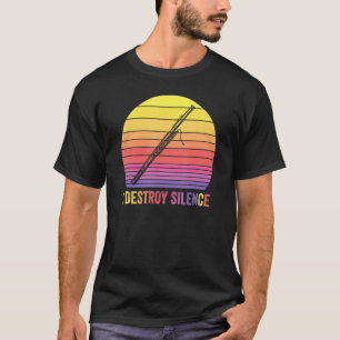 ファゴット レトロ ビンテージ 私は沈黙を破壊する 面白い低音 Tシャツ