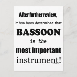 ファゴット 一番大切な楽器 ポストカード