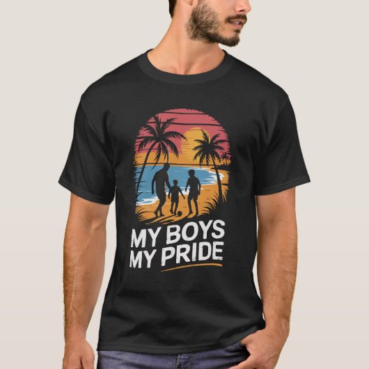 ファザーと2男の子ビーチサッカー Tシャツ (正面)