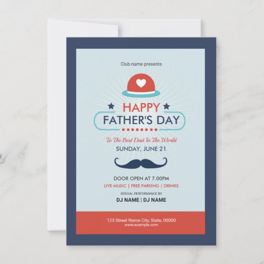 ファザーズデイ招待状フライヤー 招待状 (正面)