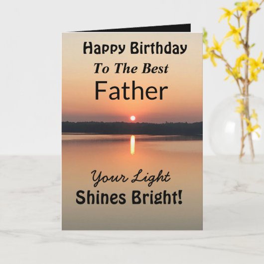 ファザーユアライトシーンズブライトハッピーバースデー カード (黄色い花)