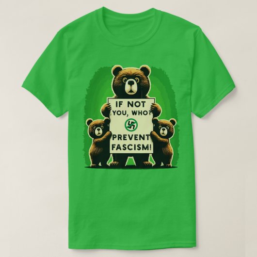 ファシもしズムを妨げる者ではない Tシャツ (デザイン正面)