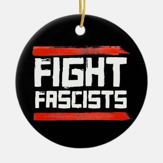 ファシストと戦う セラミックオーナメント (正面)