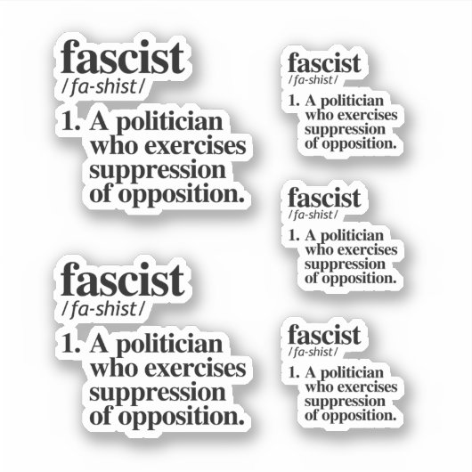 ファシストの定義 シール (正面)