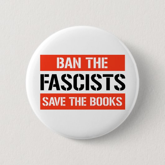 ファシストの本救を禁止する 缶バッジ (正面)