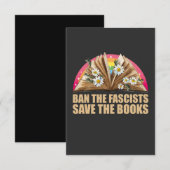 ファシストを禁止し、書籍を救え 招待状 (正面/裏面)