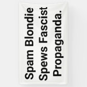 ファシストスパムブロンディハンカマーアルトゥンクハウス漫画アート 横断幕 (縦)