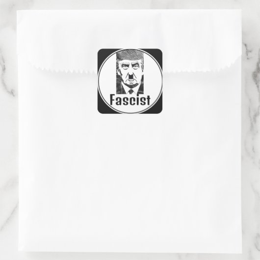 ファシストトランプのステッカー スクエアシール (バッグ)