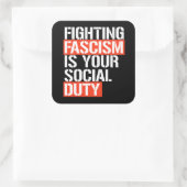ファシズムと戦うのは君の義務だ スクエアシール (バッグ)