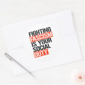 ファシズムと戦うのは君の義務だ ラウンドシール (封筒)