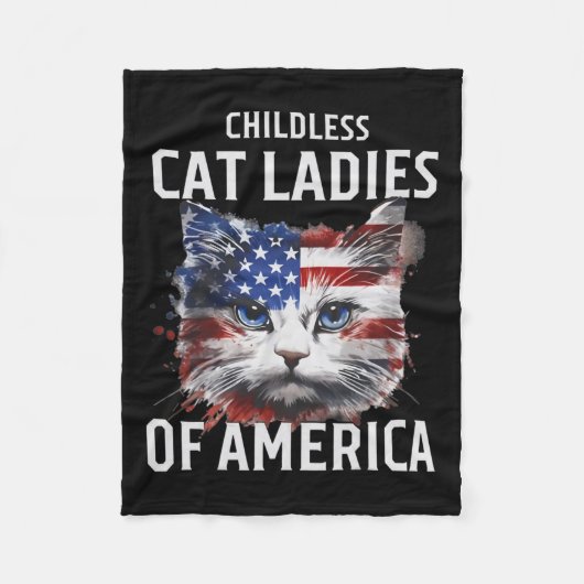 ファシズムに反対するキャットレディース1 フリースブランケット (正面)